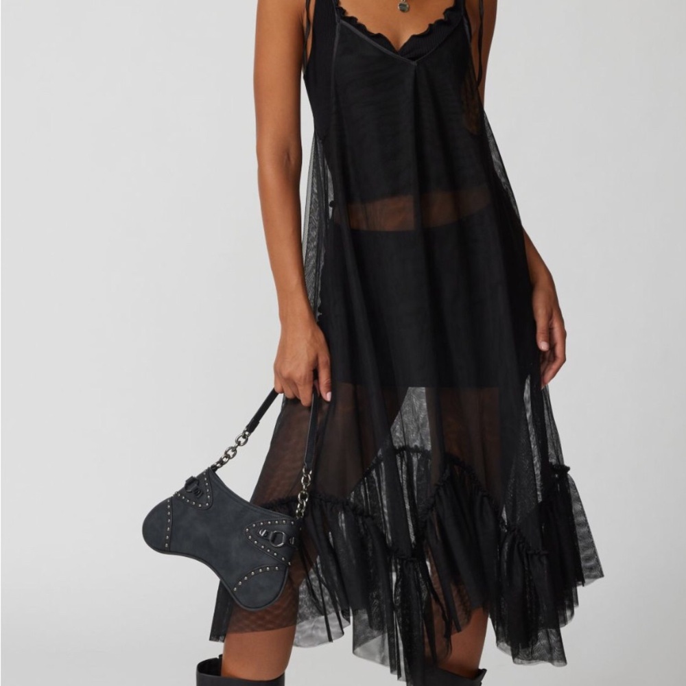 Urban Outfitters Everly Sheer Mesh Midi Dress